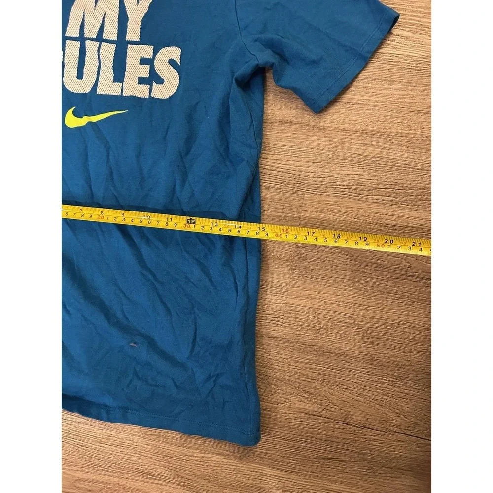 Nike T-Shirt Boys Large Blue‎ Excellent My Rules Dri-Fit Graphic Athletic Tee